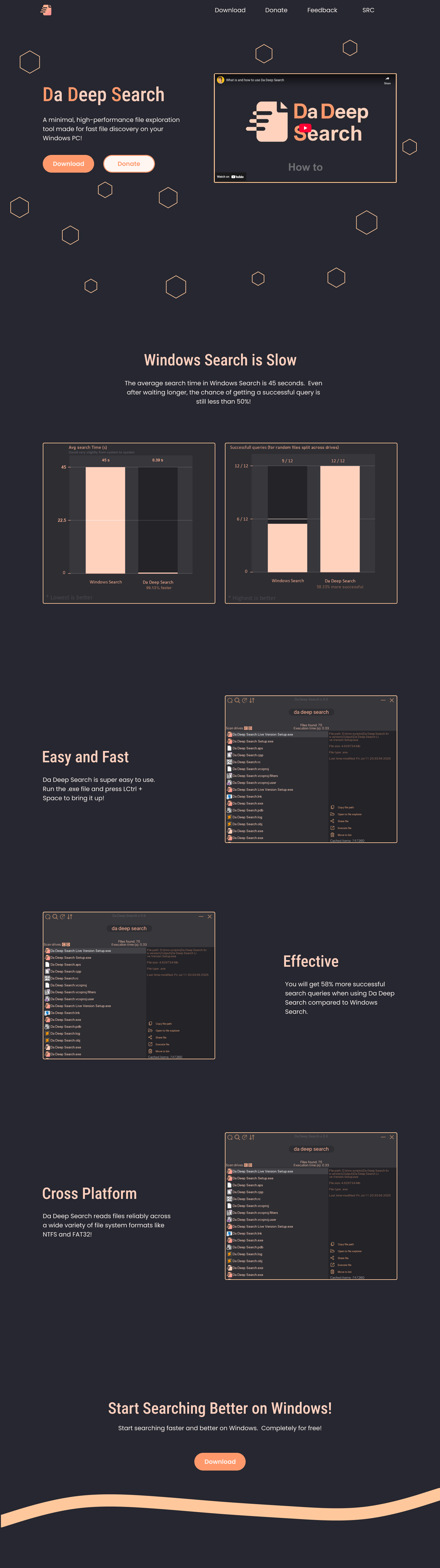 Da Deep Search Landing Page Preview